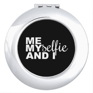 Me Myselfie und ich Funny Selfie Taschenspiegel