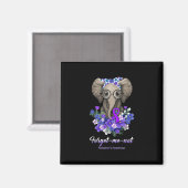 Me Not Elephant Blume Alzheimerheimer Brain Awar Magnet (Vorderseite/Rückseite)