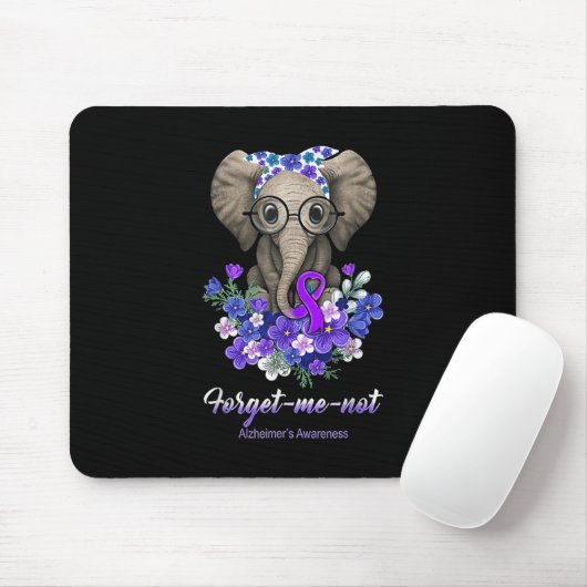 Me Not Elephant Blume Alzheimerheimer Brain Awar Mousepad (Mit Mouse)