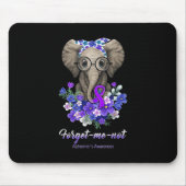 Me Not Elephant Blume Alzheimerheimer Brain Awar Mousepad (Vorne)