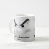 Me Plotting? Add Name Message, Expressive Face Kaffeetasse (Vorderseite Links)
