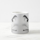 Me Plotting? Add Name Message, Expressive Face Kaffeetasse (Mittel)