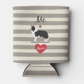 Me plus Border Collie gleiche Liebe kann kühler Dosenkühler (Vorderseite)