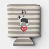Me plus Border Collie gleiche Liebe kann kühler Dosenkühler (Rückseite)