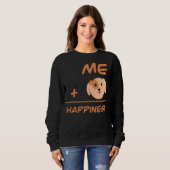 Me Plus Dog Equals Happiness Cute Dog Lover Sweatshirt (Vorne ganz)