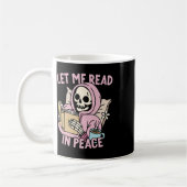 Me Read In Peace Funny Ghost Reading Book Hallowee Kaffeetasse (Links)