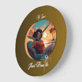 Me Time "Just Breathe" Große Wanduhr (Winkel)