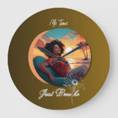 Me Time "Just Breathe" Große Wanduhr (Vorderseite)