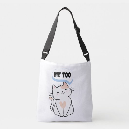 Me too Funny Cat Tote Bag Tragetaschen Mit Langen Trägern (Vorderseite)