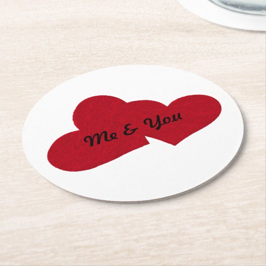 "Me & You" Herzliche Untersetzer (Angewinkelt)