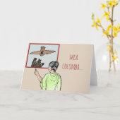 Mea Columba (meine Taube) Karte (Gelbe Blume)