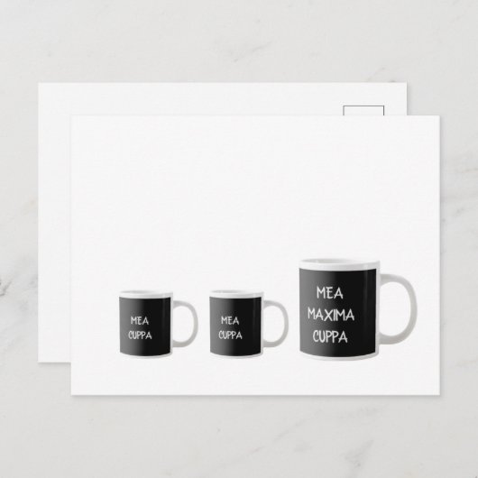 Mea Cuppa Funny Traditionelle katholische Lateinis Postkarte (Vorne/Hinten)
