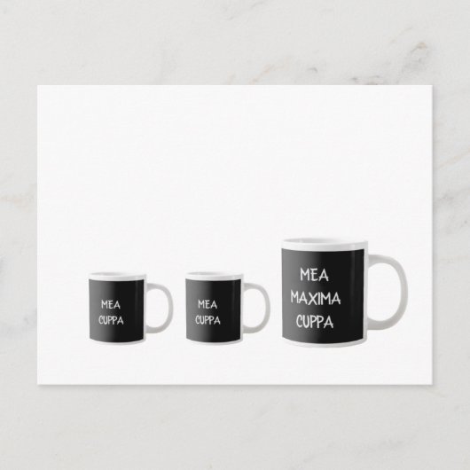 Mea Cuppa Funny Traditionelle katholische Lateinis Postkarte (Vorderseite)