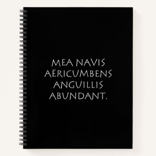 Mea navis aëricumbens anguillis reichlich notizblock