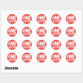 #MEAction Red Logo Classic Round Stickers (Blatt)