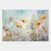 MEADOER-WILDBLUMEN DEKORATIONSPAPIER GESCHENKPAPIER SET (Vorderseite 3)