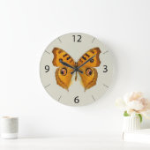 Meadow Argus Butterfly Große Wanduhr (Zuhause)