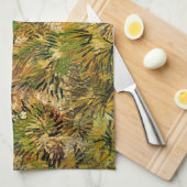 Meadow at Saint Paul Hospital by Vincent van Gogh Geschirrtuch (Viertel Falte)