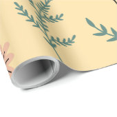 Meadow Blooms: Minimalist Botanical Pattern Geschenkpapier (Rolleneckpunkt)