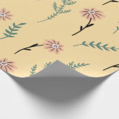 Meadow Blooms: Minimalist Botanical Pattern Geschenkpapier (Ecke)