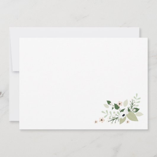 Meadow Blooms Wedding Einladung - weiß (Rückseite)