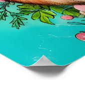Meadow Blossom Cat Bliss Wasserfarbe Poster (Ecke)