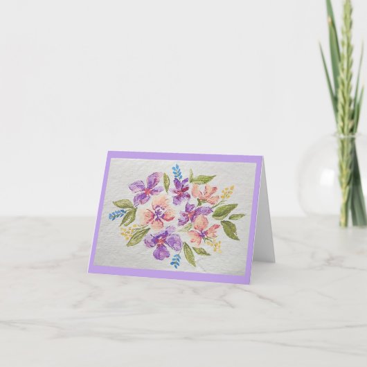 Meadow Blossoms Greeting Card Dankeskarte (Vorderseite)