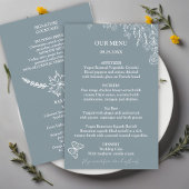 Meadow Blume Blue Gray Wedding Budget Menu