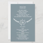 Meadow Blume Blue Gray Wedding Budget Menu (Rückseite)