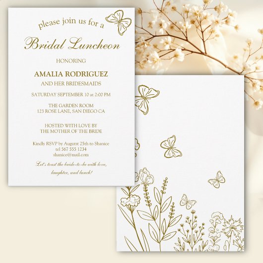 Meadow Blume Bridal Luncheon Einladung