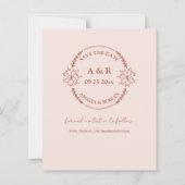 Meadow Blume - Fehlerhafte Rose Save the Date (Rückseite)