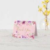Meadow Blume Gold Script Vielen Dank Karte (Gelbe Blume)