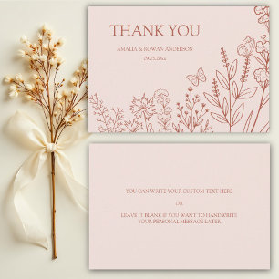 Meadow Blume Hochzeit Danke Karte