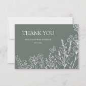 Meadow Blume Hochzeit Danke Karte (Vorderseite)
