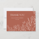 Meadow Blume Hochzeit Danke Karte (Vorderseite)