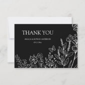 Meadow Blume Hochzeit Danke Karte (Vorderseite)