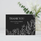 Meadow Blume Hochzeit Danke Karte (Stehend Vorderseite)