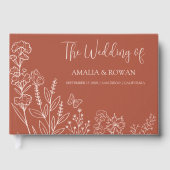 Meadow Blume Hochzeit Gästebuch (Vorderseite)