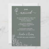 Meadow Blume Hochzeit nur verheiratet Einladung (Vorderseite)