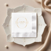 Meadow Blume Hochzeitmonogramm Servietten Mit Folie