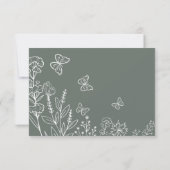 Meadow Blume Hochzeitsfeier Einladung (Rückseite)