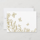 Meadow Blume Hochzeitsfeier Einladung (Rückseite)