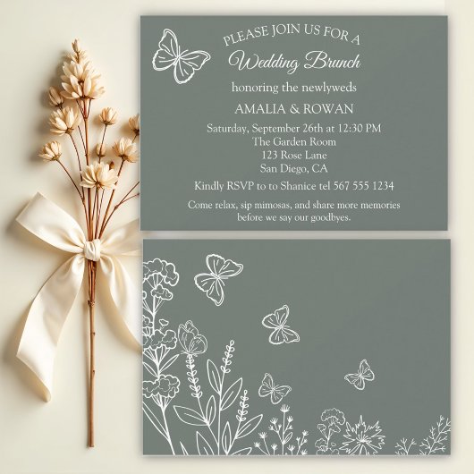 Meadow Blume Hochzeitsfeier Einladung