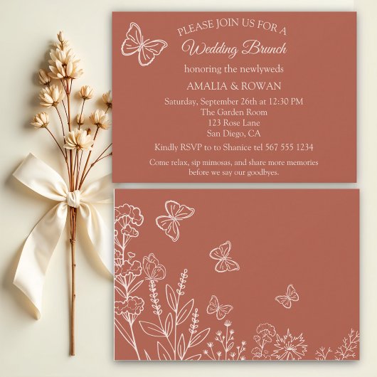 Meadow Blume Hochzeitsfeier Einladung