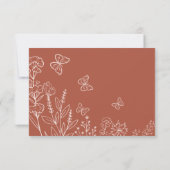 Meadow Blume Hochzeitsfeier Einladung (Rückseite)