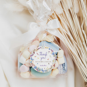 Meadow Blume Kinderdusche danke Runder Aufkleber