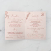 Meadow Blume Misty Rose All-in-One Hochzeit Einladung (Innenseite)