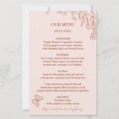 Meadow Blume Misty Rose Wedding Budget Menu (Vorderseite)