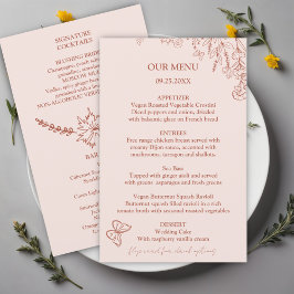 Meadow Blume Misty Rose Wedding Budget Menu