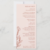 Meadow Blume Misty Rose Wedding Program (Rückseite)